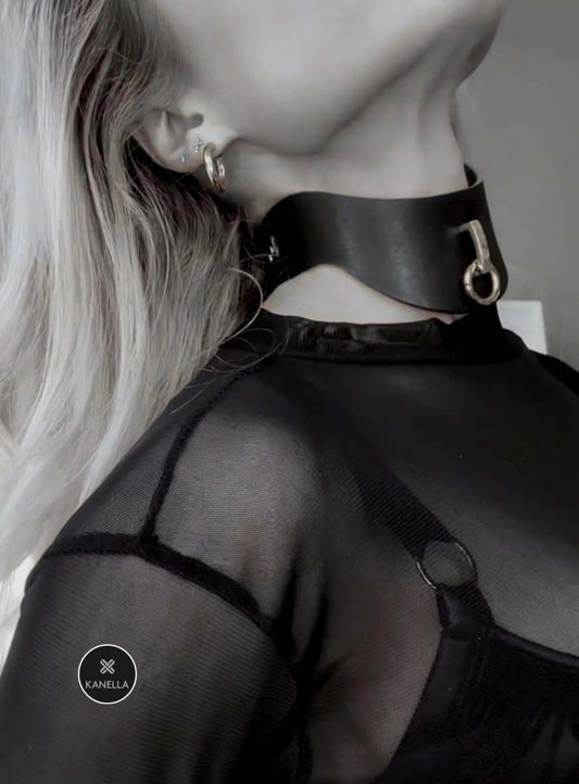 Gianna Leather choker - Kanella Leather