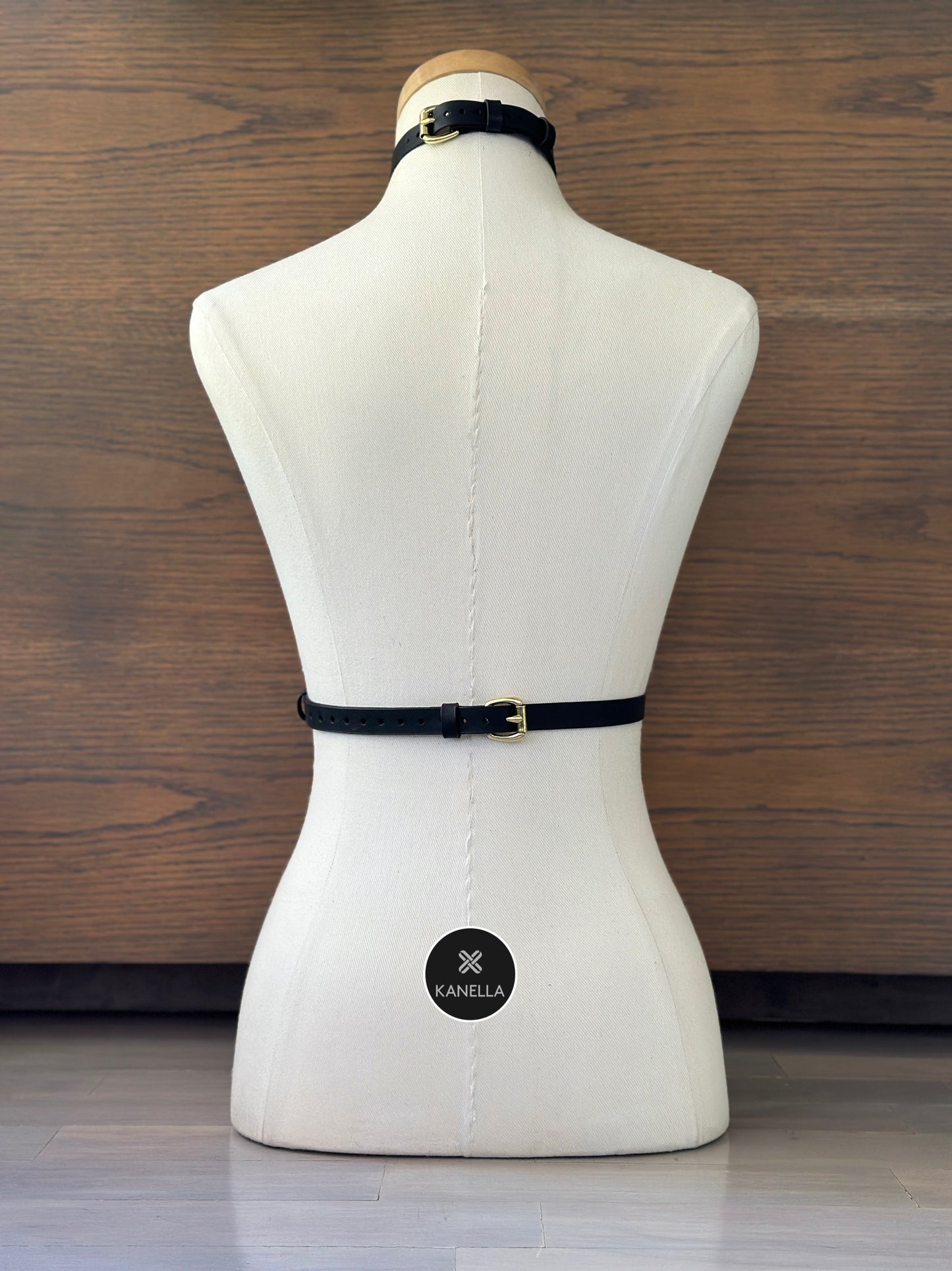 Athena Choker Harness - Kanella Leather