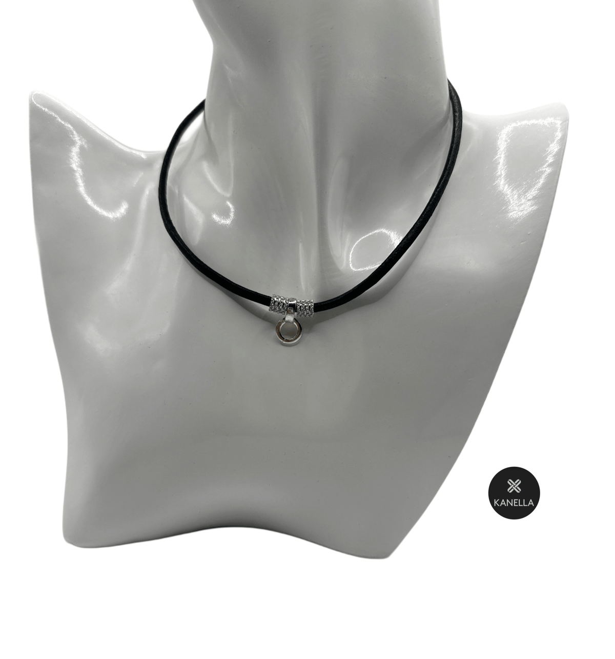 Kanella Leather Selene Choker Necklace