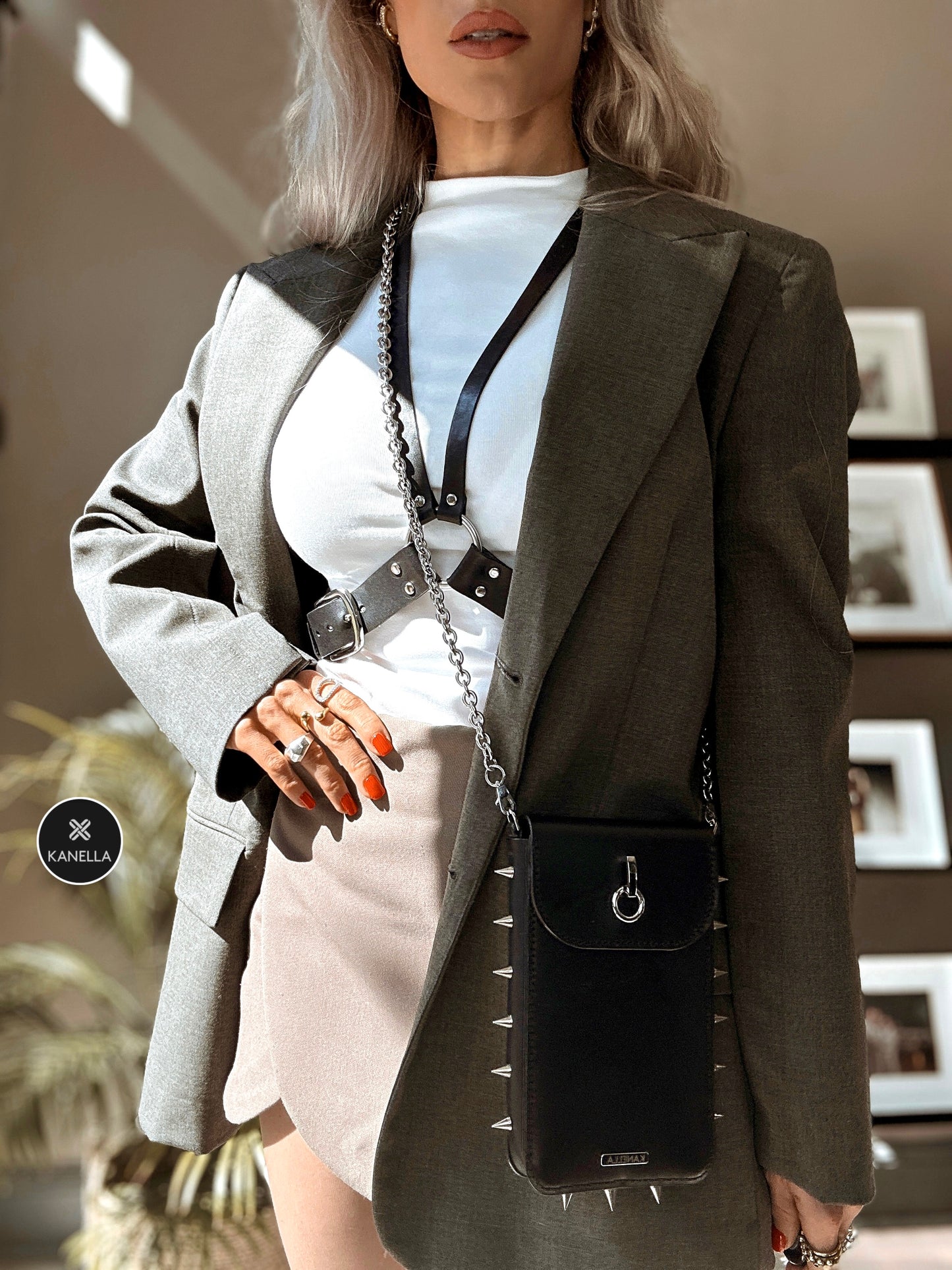 Xanthe Crossbody Leather Bag - Kanella Leather