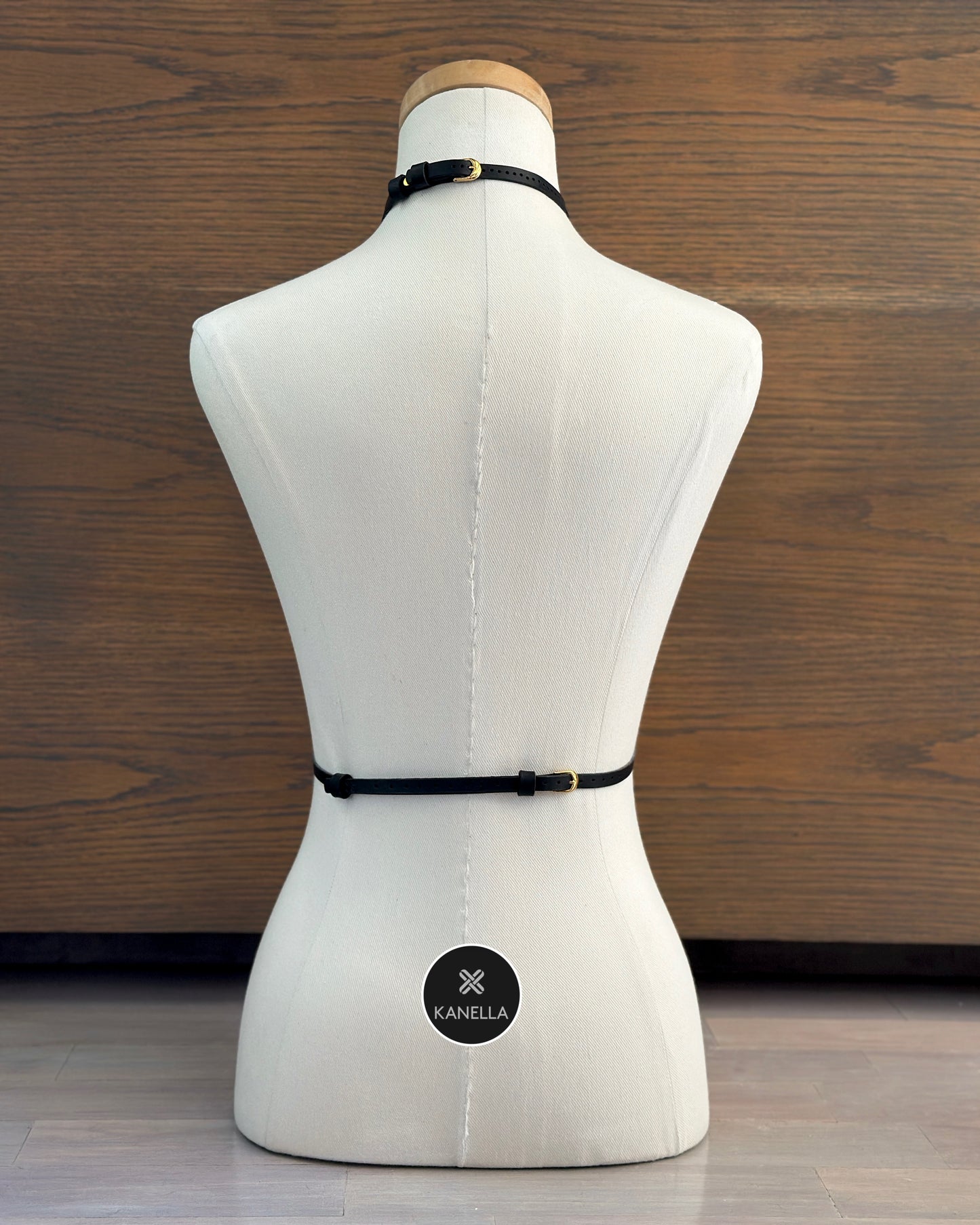 Petite Gia Choker Harness - Kanella Leather