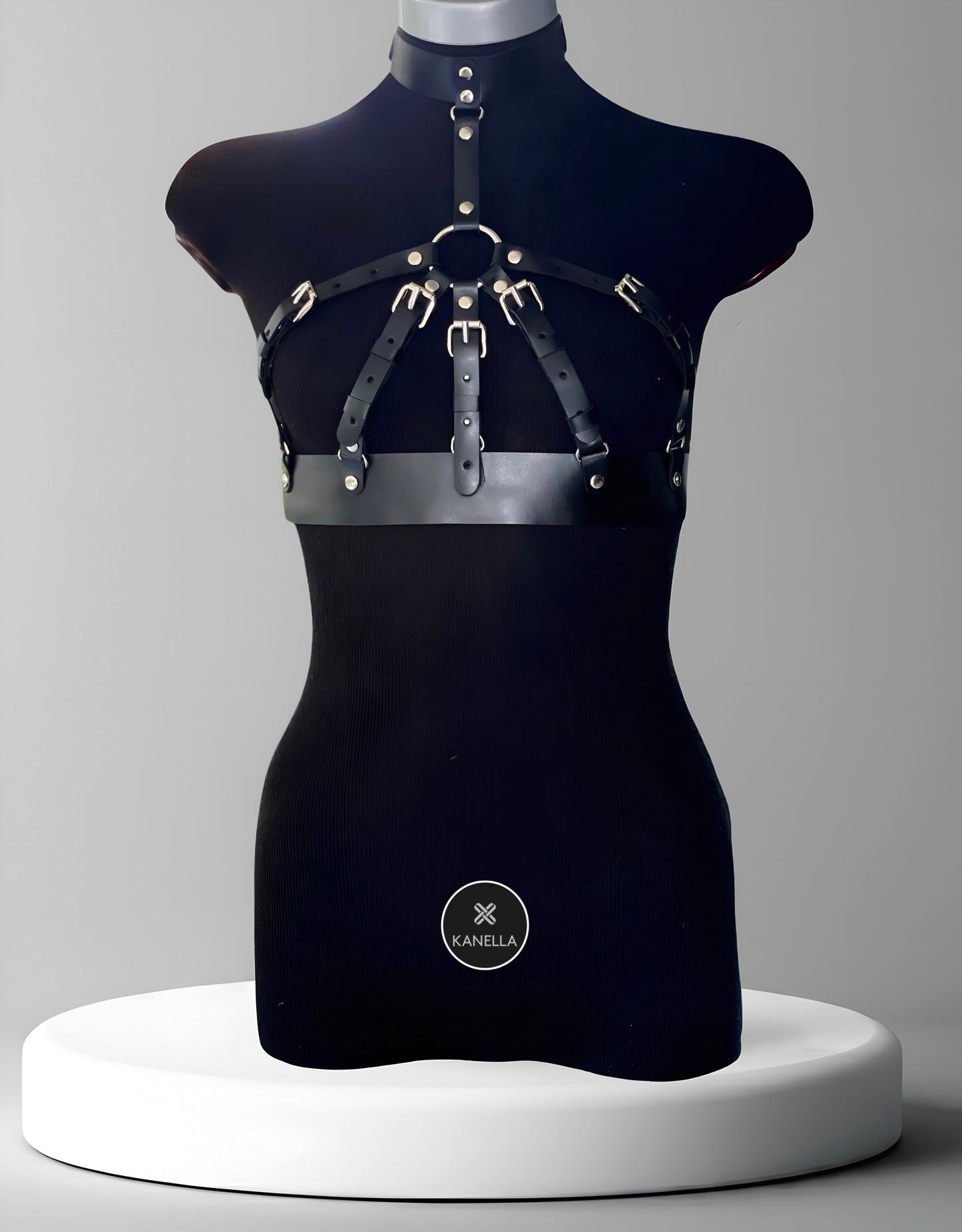 Calypso Choker Harness - Kanella Leather