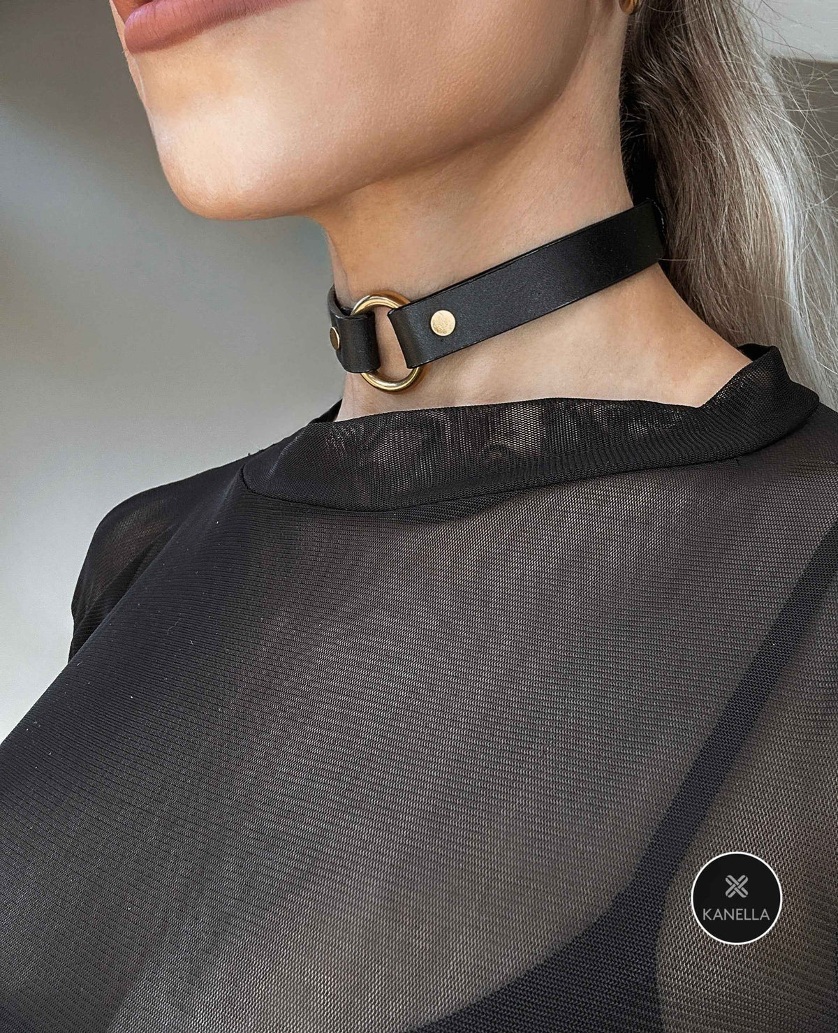 Kanella Leather Helia Leather Choker