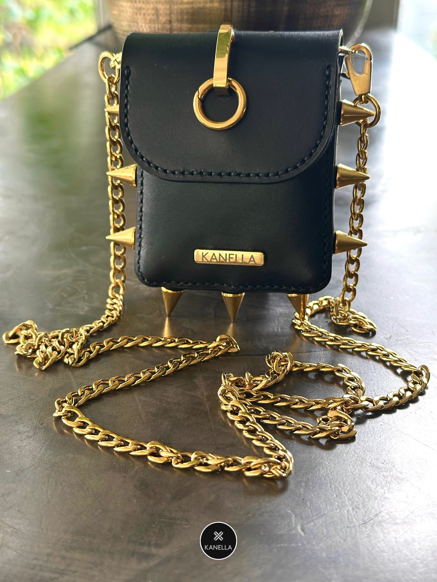 Dione Leather Crossbody Coin Purse - Kanella Leather