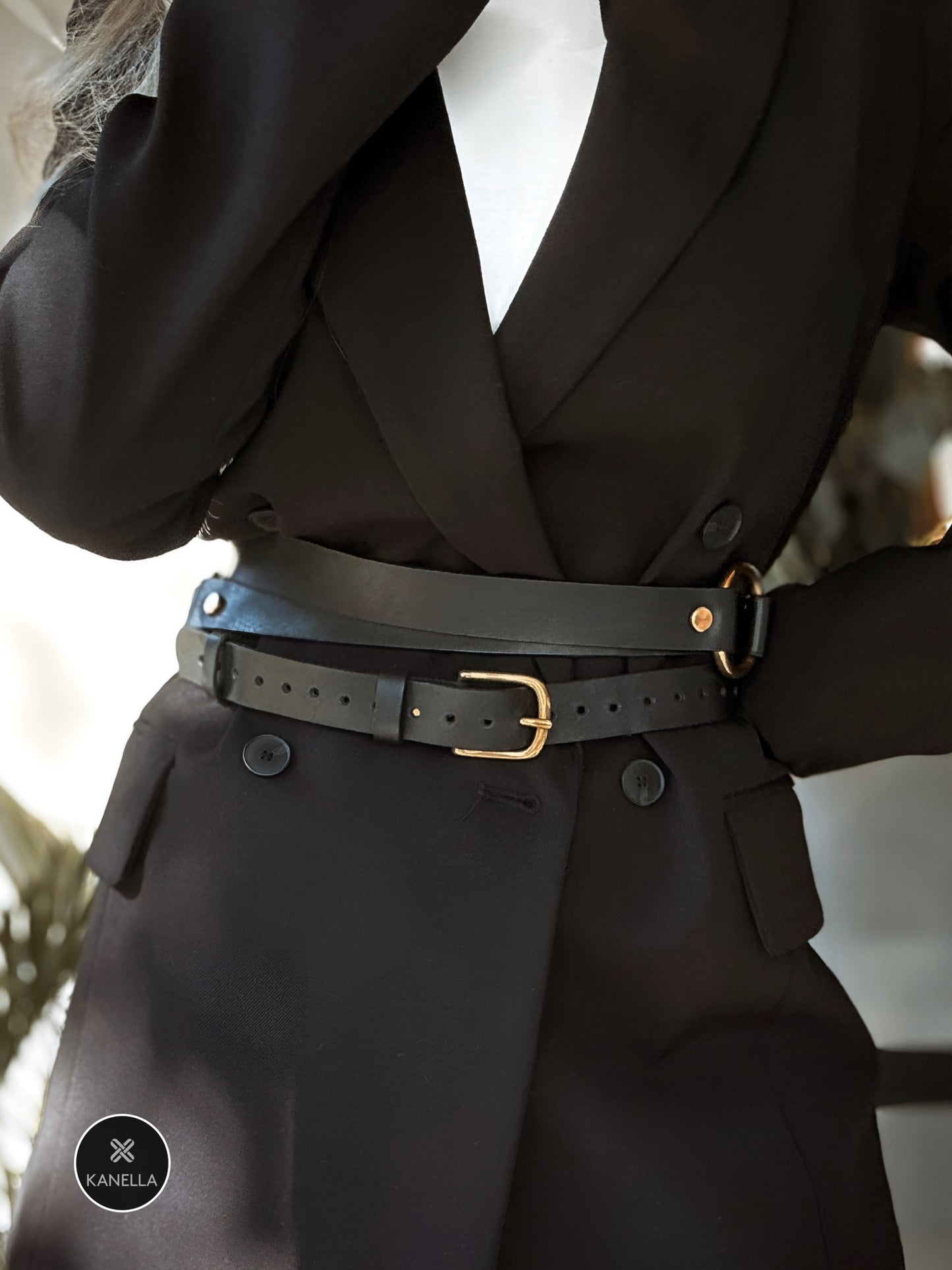 Kanella Leather Enyo Leather Waist Belt