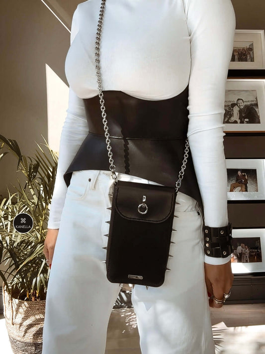 Xanthe Crossbody Leather Bag - Kanella Leather