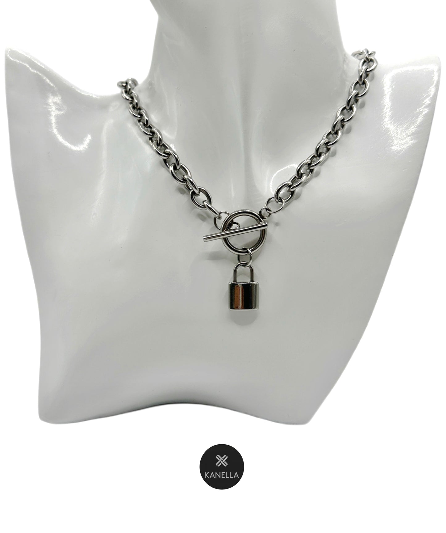 Ariadne Chain Necklace silver - Kanella Leather