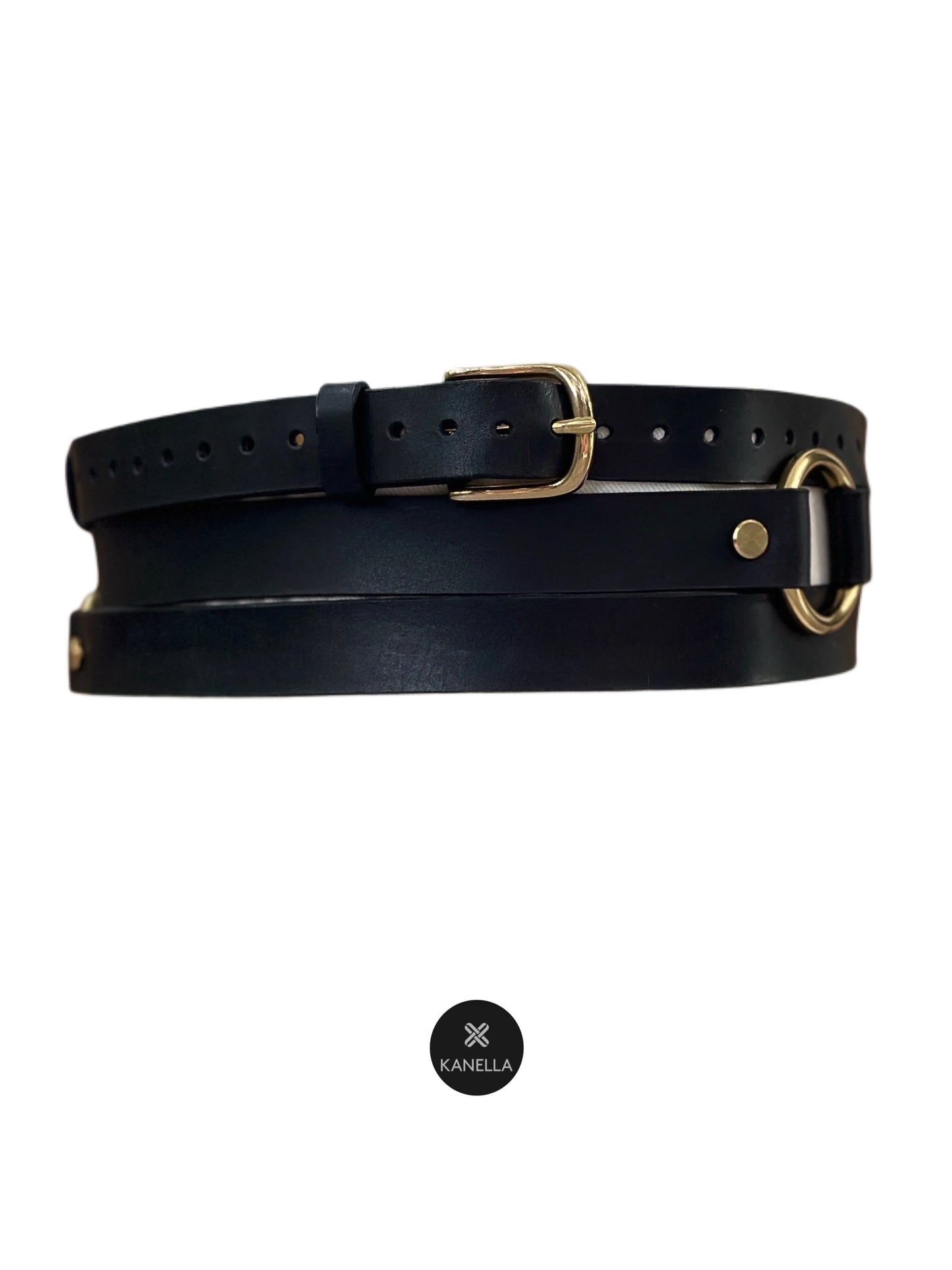 Enyo Leather Belt side - Kanella Leather