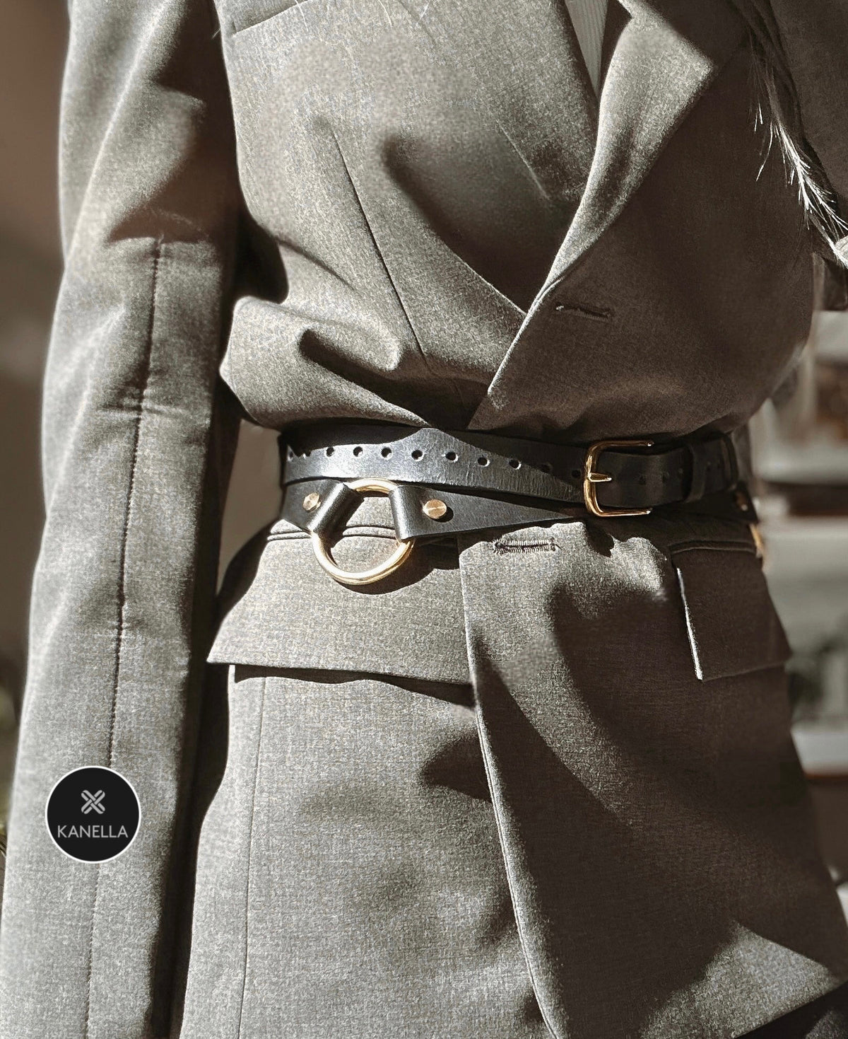 Enyo leather Waist Belt - Kanella Leather
