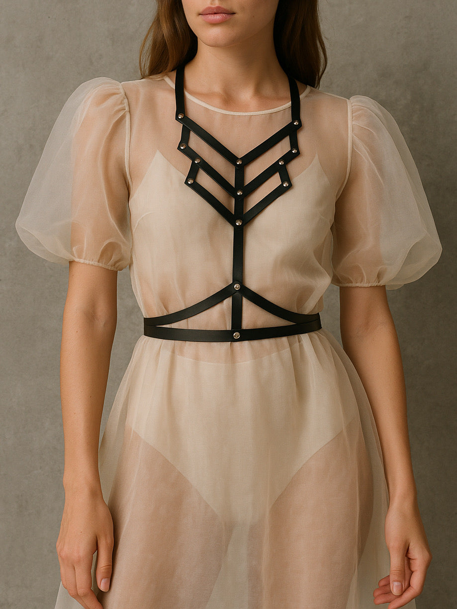 Penthesilea Choker Harness - Kanella Leather