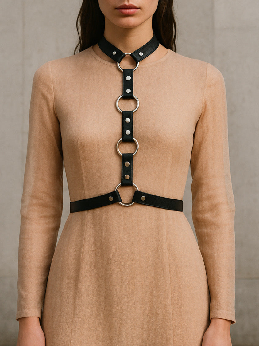Xyla Choker Harness - Kanella Leather