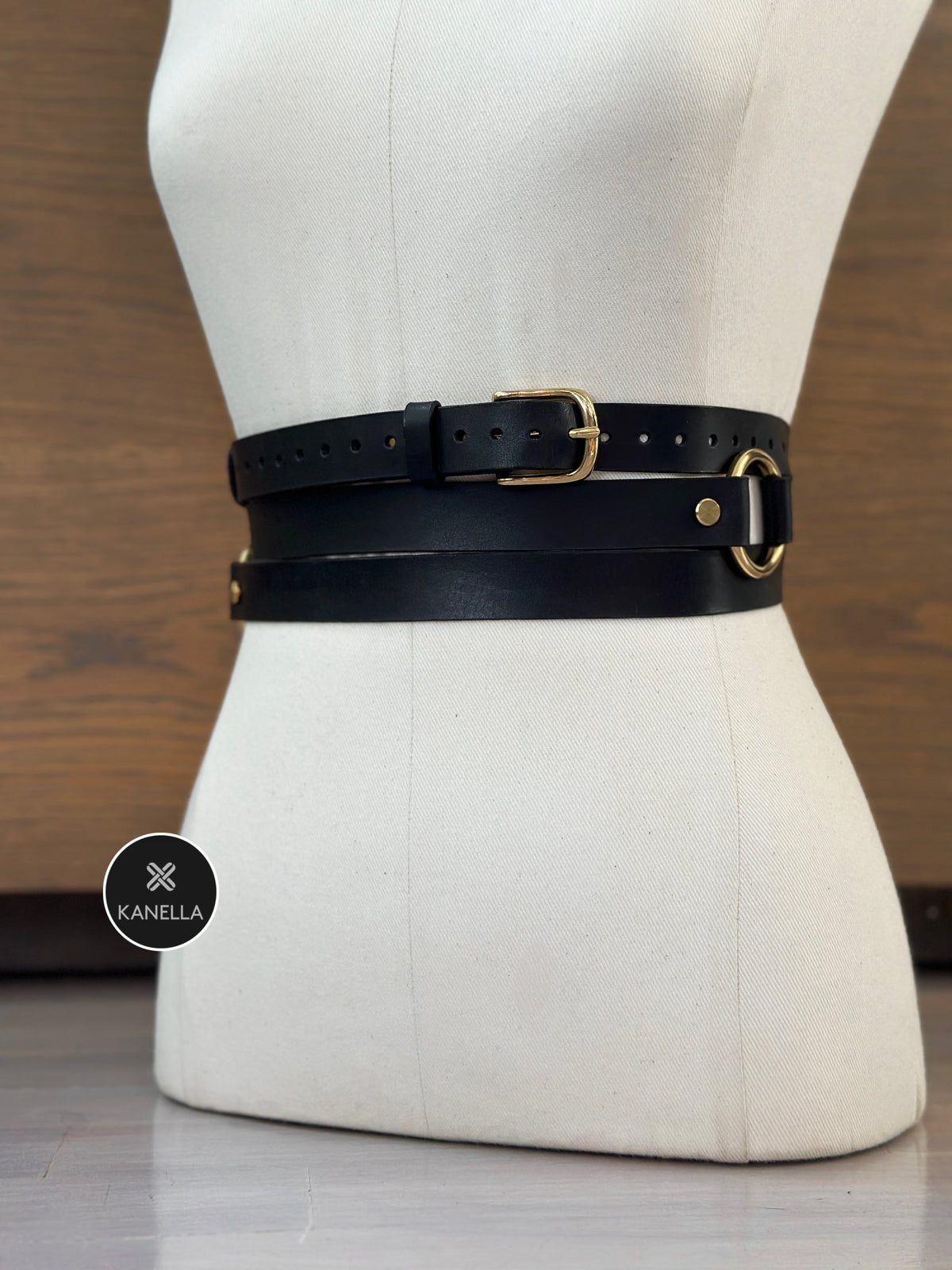 Enyo Leather Waist Belt - Kanella Leather