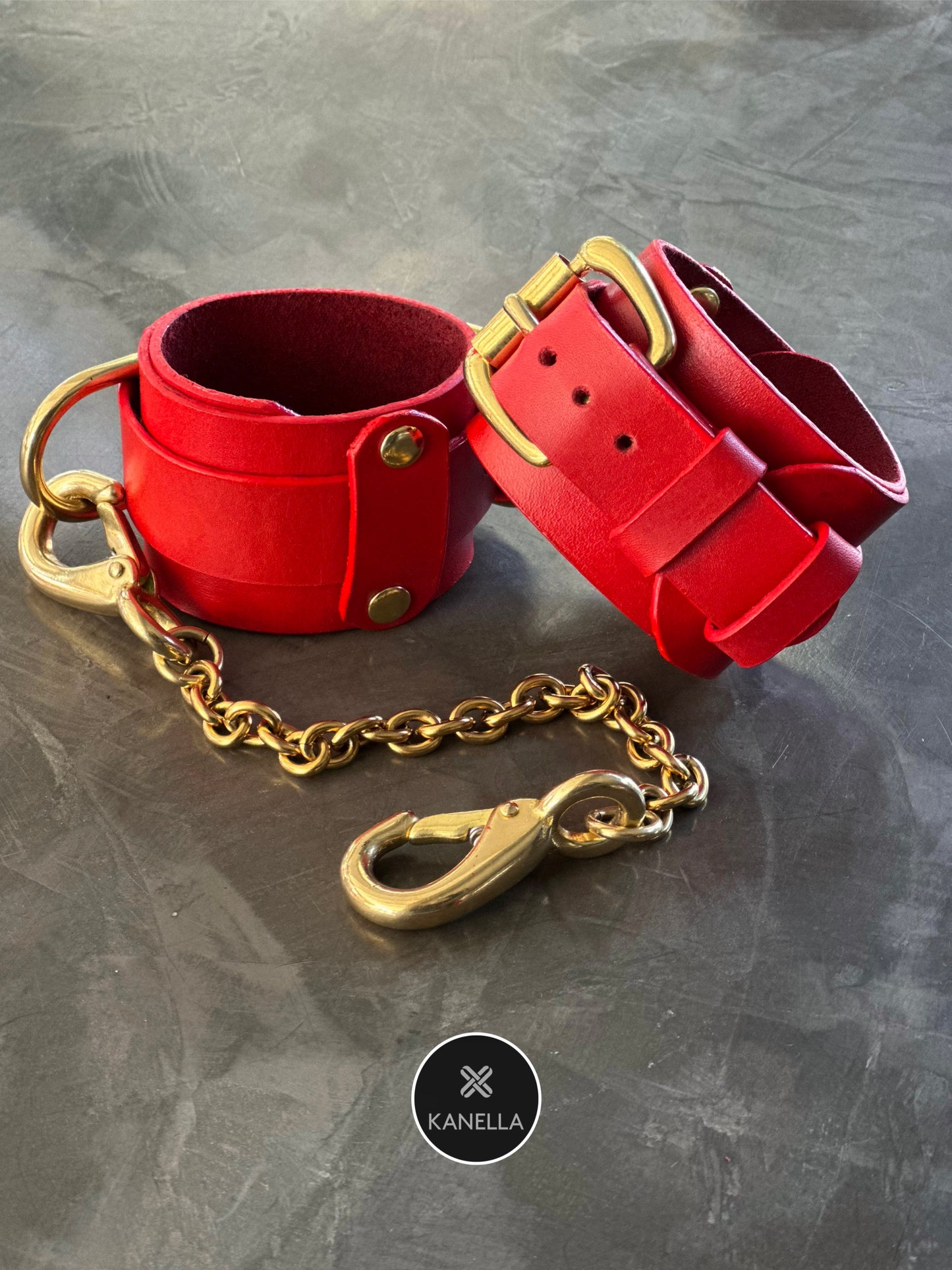 Athanasia Ankle Cuffs - Kanella Leather