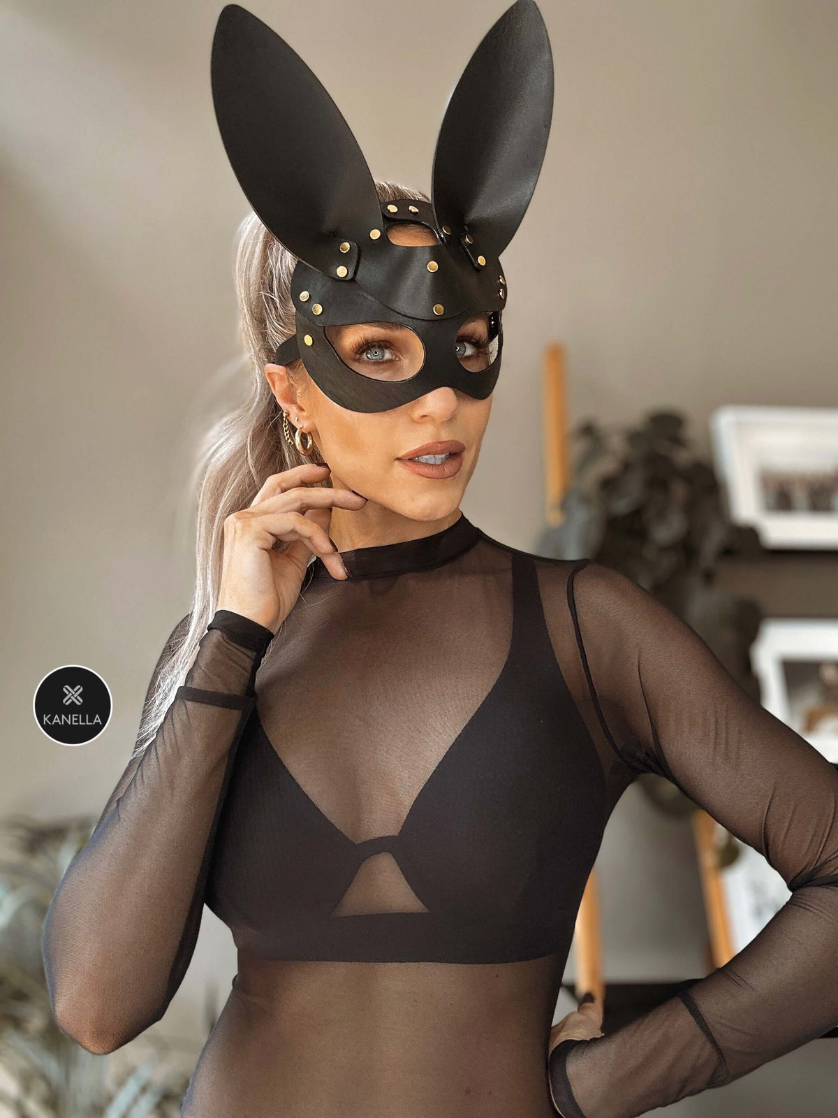 Kanella Leather Elektra Leather Rabbit Mask
