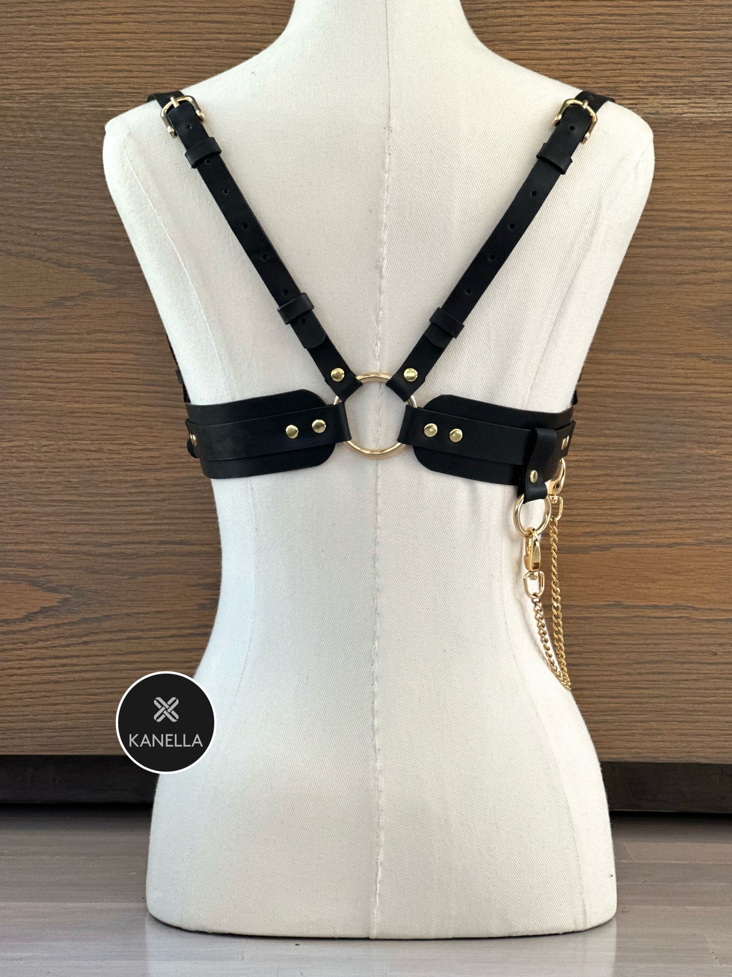 Ambrosia Bijou Chest Harness - Kanella Leather
