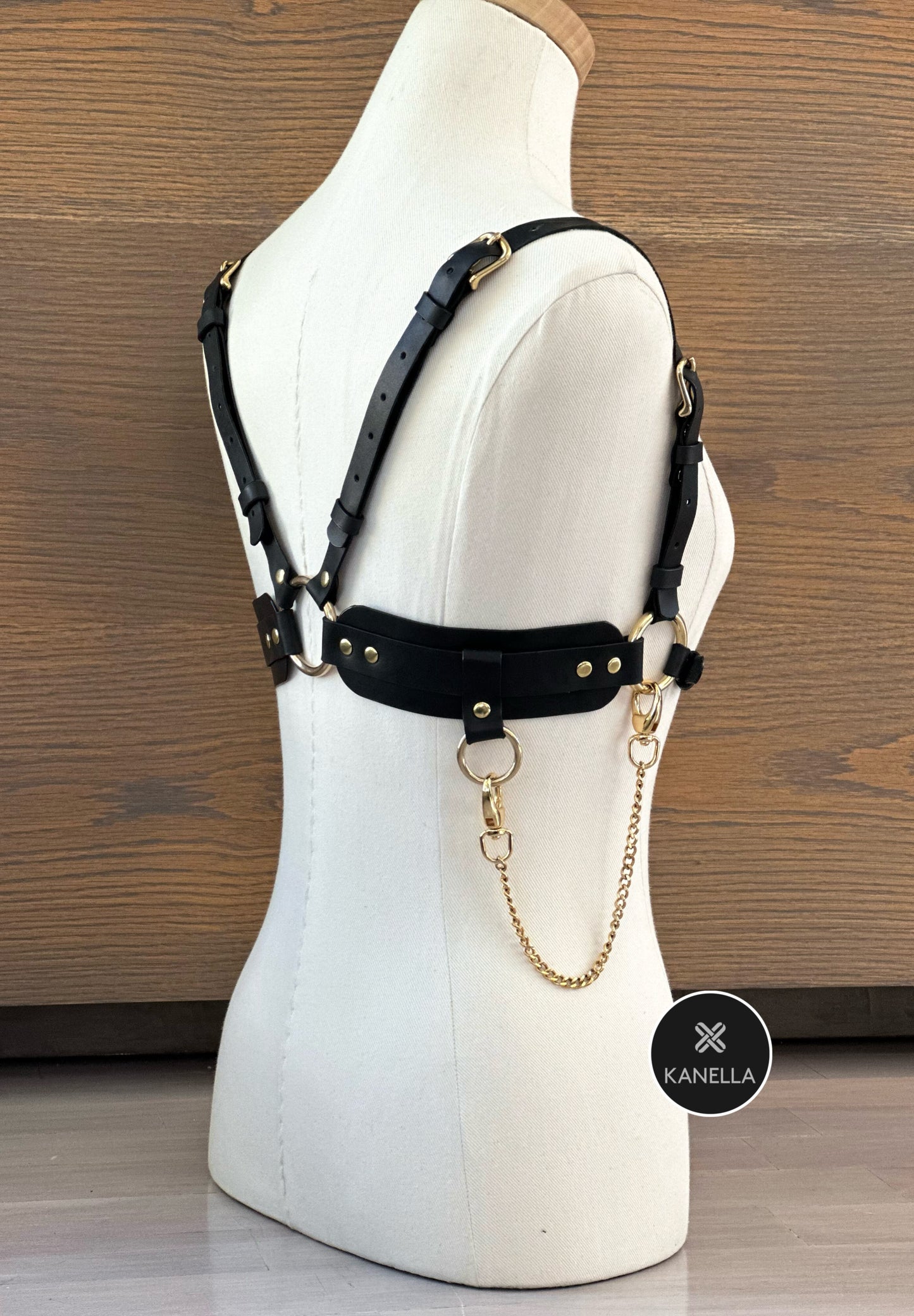 Ambrosia Bijou Chest Harness - Kanella Leather