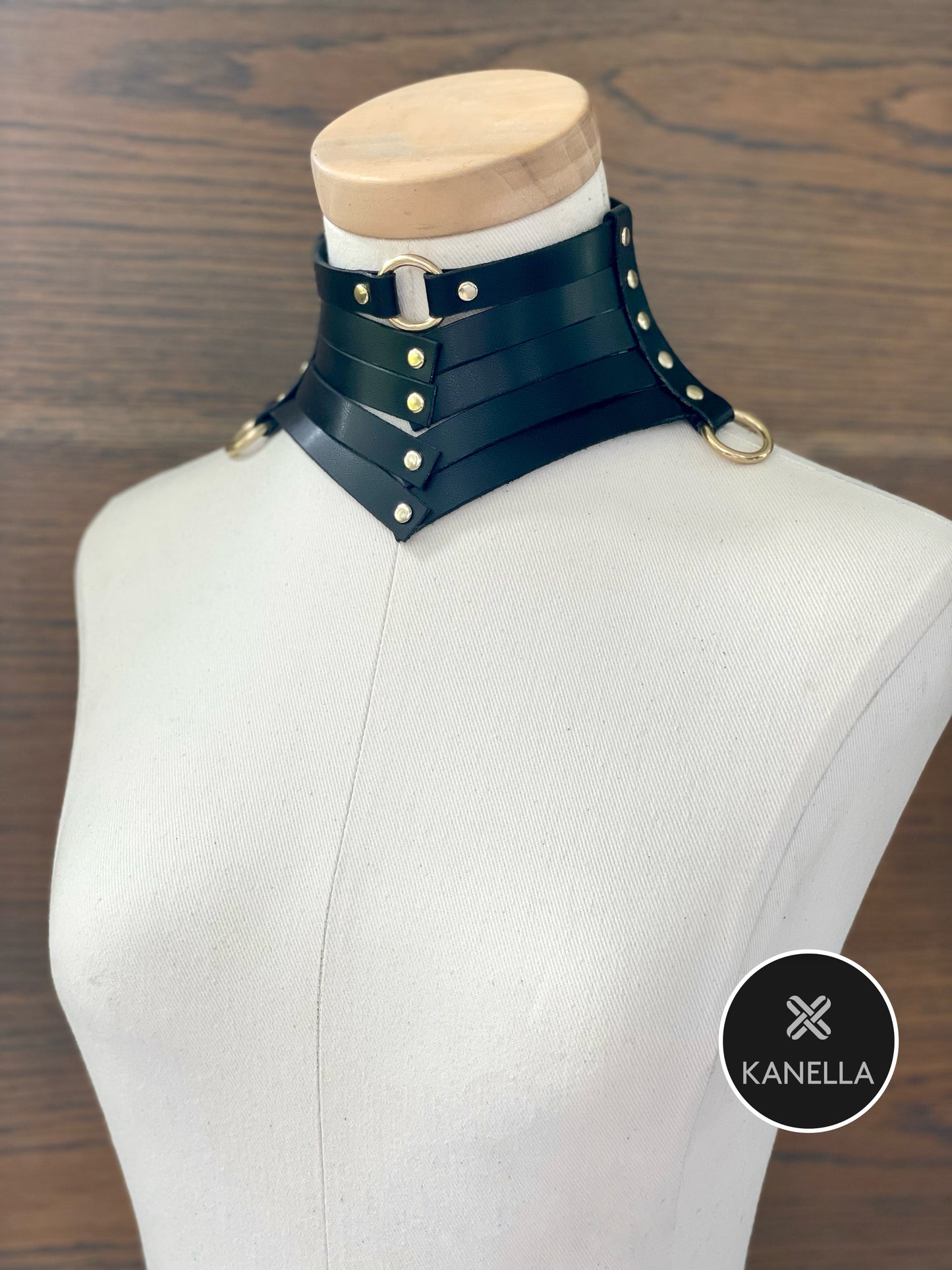 Persephone Leather Choker - Kanella Leather