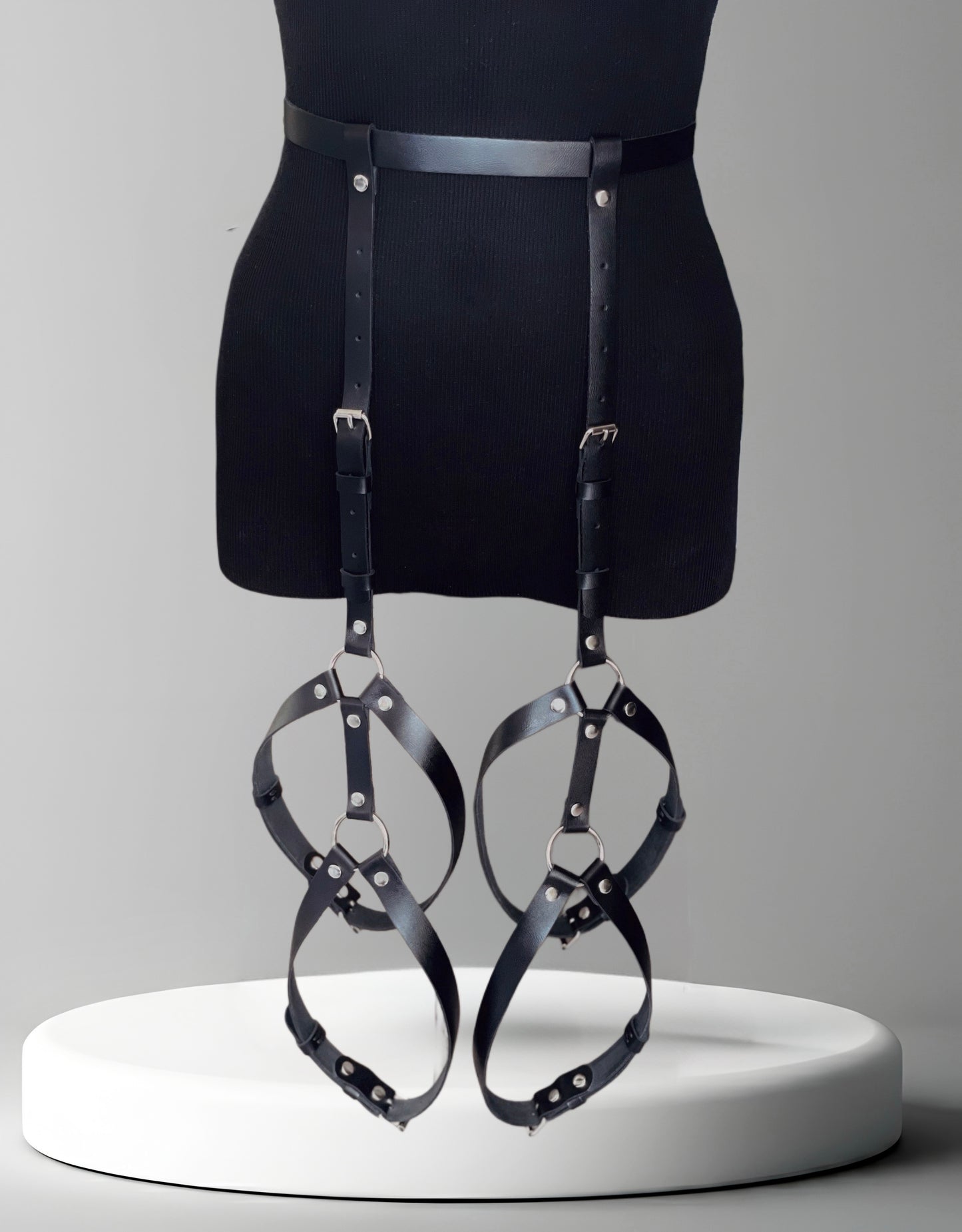 Zoe Double Leg Garter - Kanella | Leather