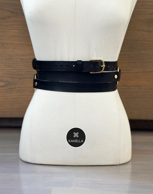 Enyo Leather Waist Belt - Kanella Leather