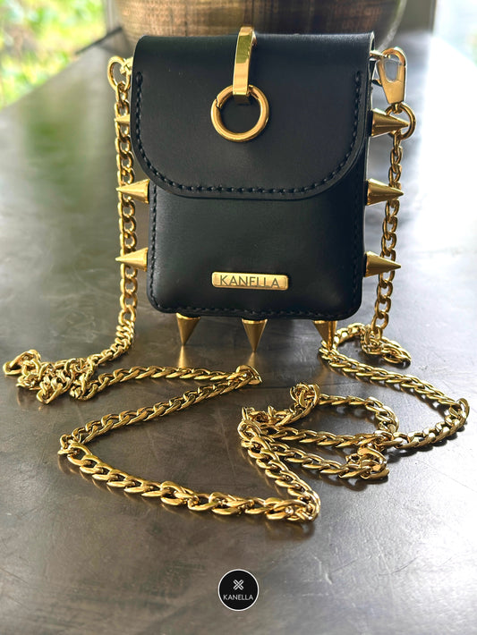 Dione Leather Crossbody Coin Purse - Kanella Leather