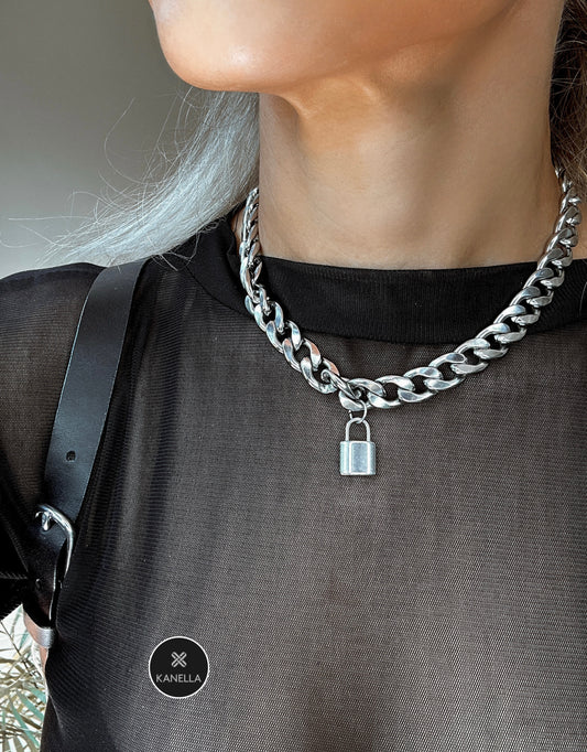 Luna Chain Necklace - Kanella Leather
