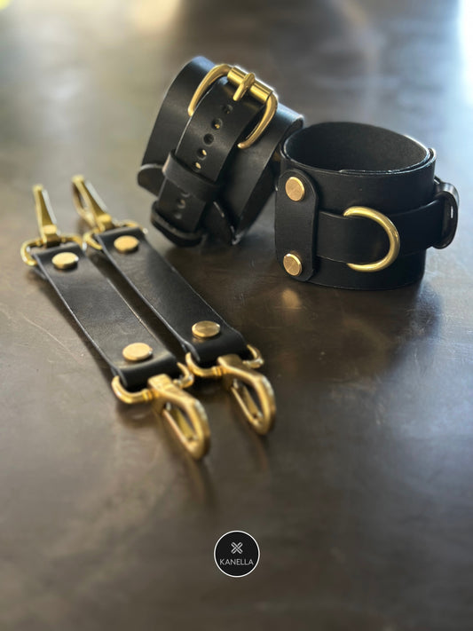 Artemis Leather Handcuffs - Kanella Leather