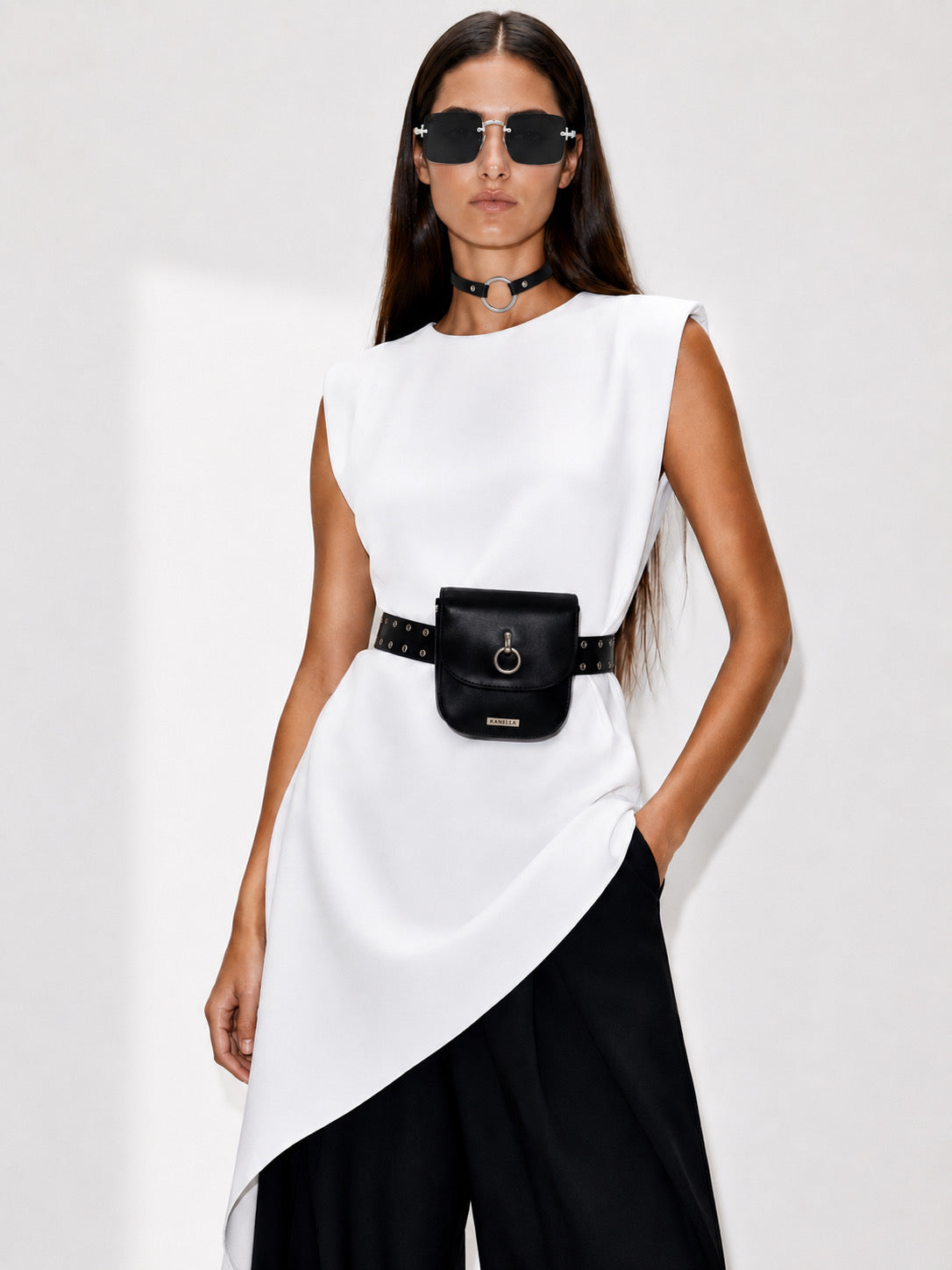 Vasia Leather Belt Bag - Kanella Leather