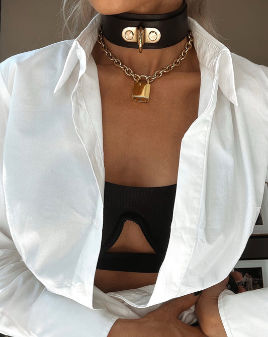 IOKASTE Choker Necklace - Kanella Leather