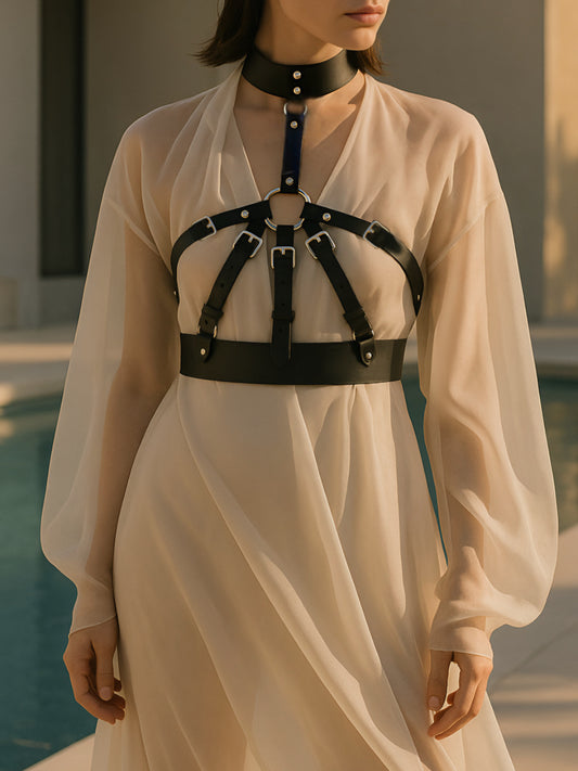 Calypso Choker Harness - Kanella Leather