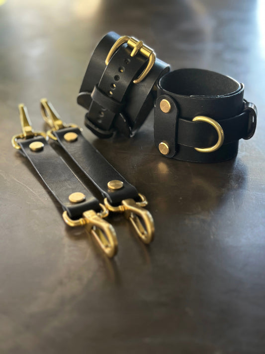 Kanella Leather Artemis Leather Handcuffs - Kanella Leather
