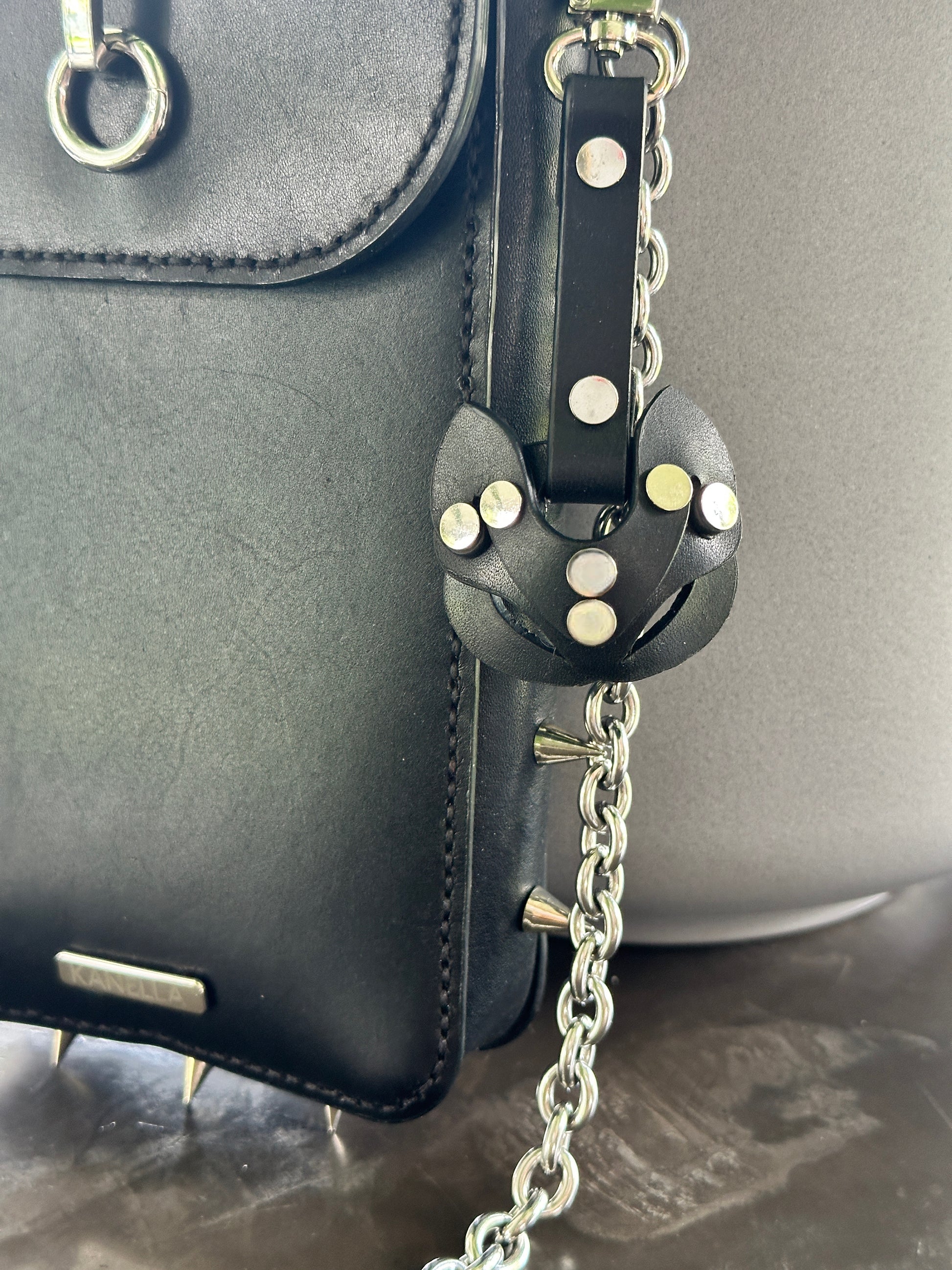 Cat Leather Bag Charm - Kanella Leather