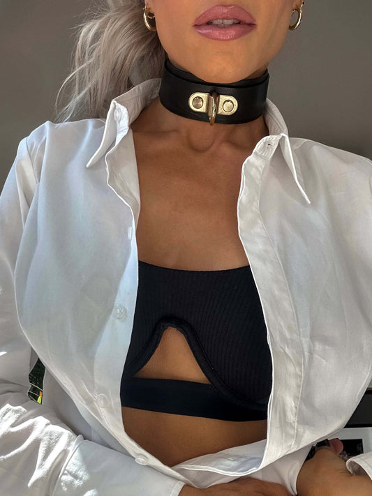 Kanella leather - leather collar