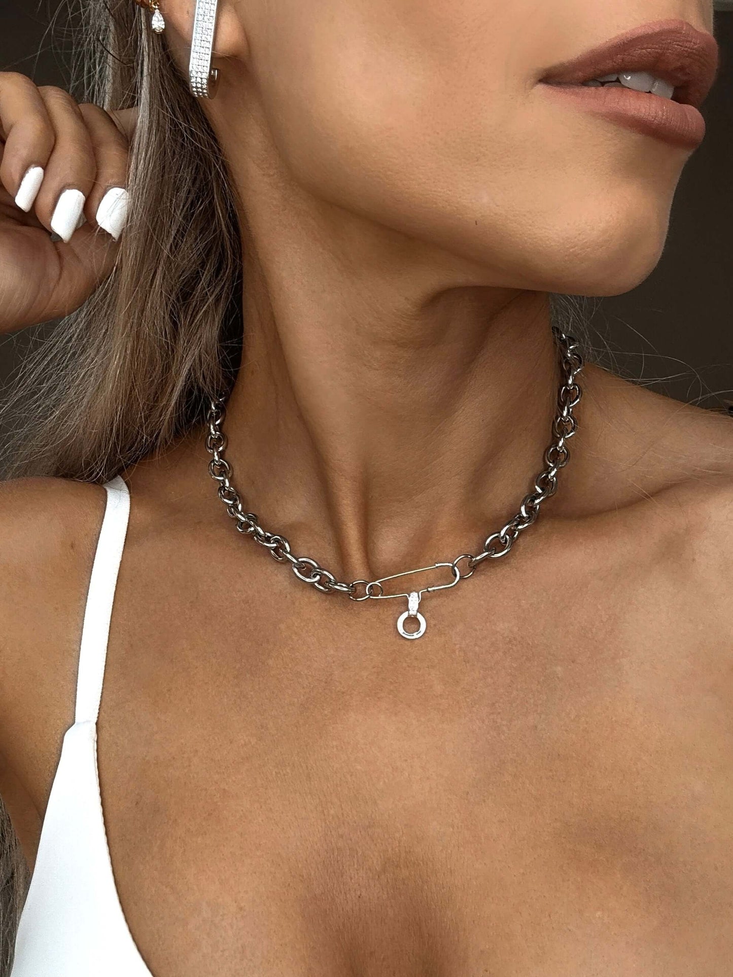 Kanella Leather Eva Chain Necklace