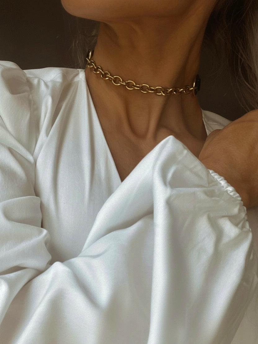 Sibyl Leather Choker - Kanella Leather