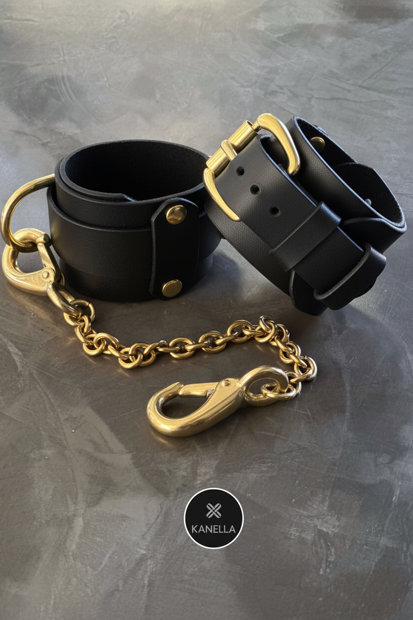 Black Leather Cuffs