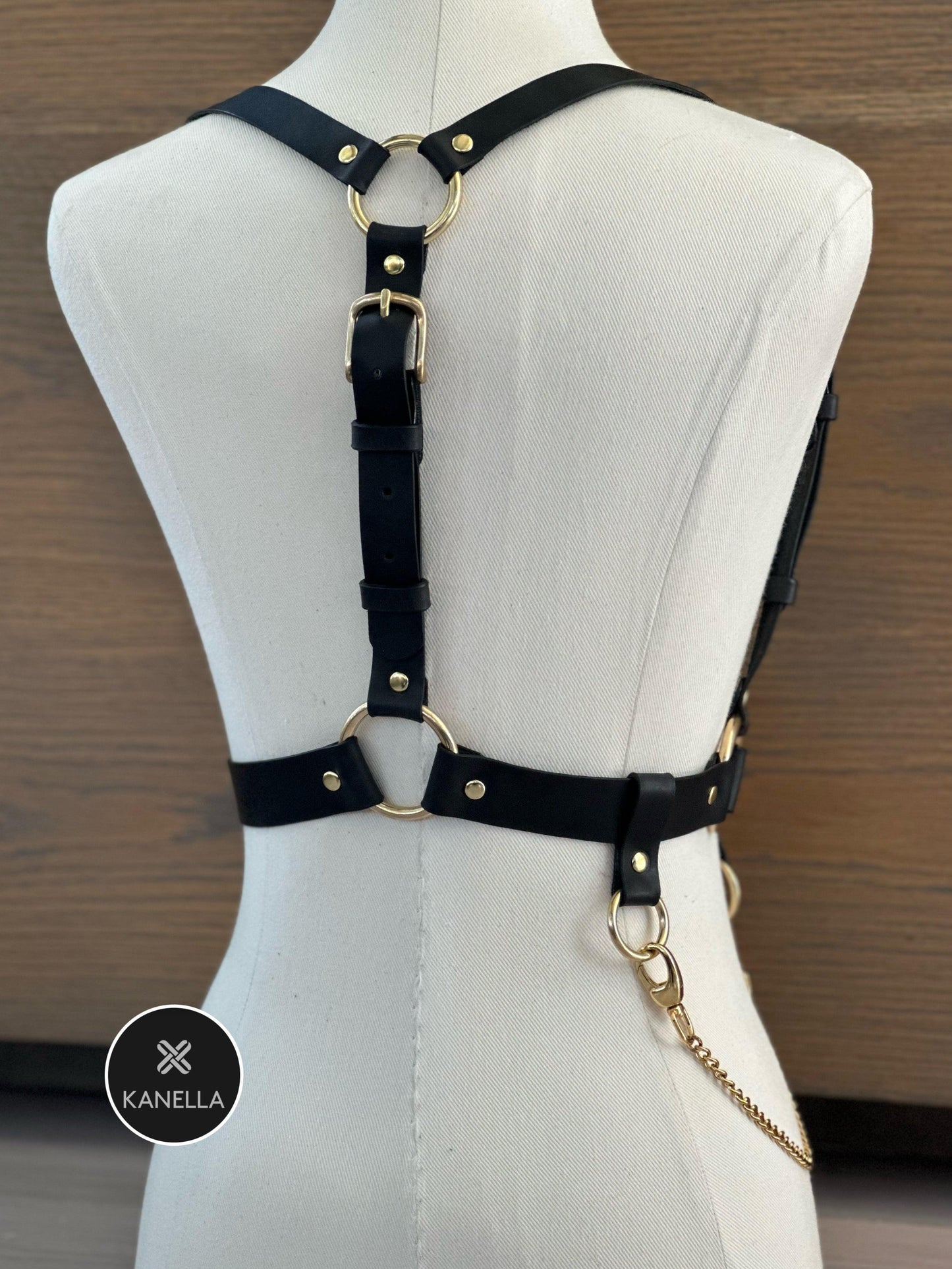 Isidora Chest Harness - Kanella Leather