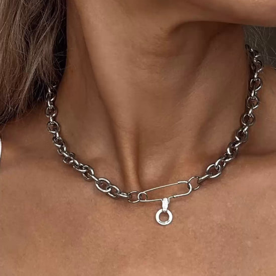 Kanella Leather Eva Chain Necklace