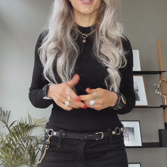 Alexis leather belt - kanella leather 