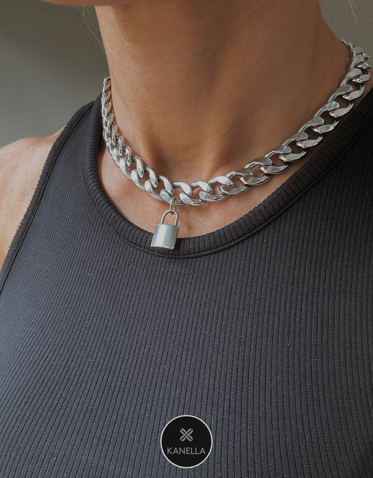 Luna Chain Necklace - Kanella Leather